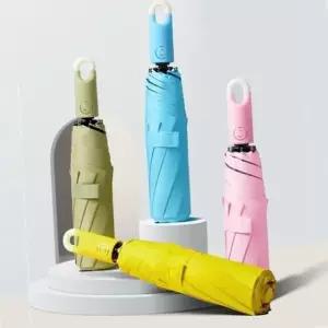 원터치 3단 고리형 자동 8k 자외선차단 미니 우산 암