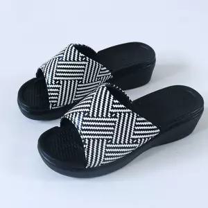 국산 체크 중굽 쿠션 이중창 여성 사무실 슬리퍼 실내화 발편한 학교 슬리퍼 사무용 지압 근무화