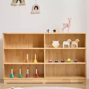 파티션책장 책장선반 서재장 고무나무 3단 교구장 1400 969