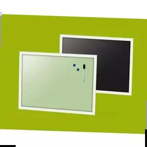 코르크보드 양면보드(컬러-블랙)양면사용 자석부착 전용펜 포함