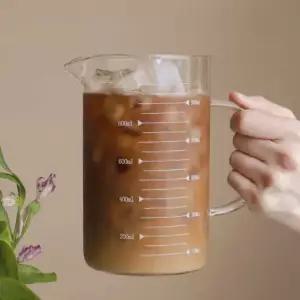 아이스커피잔 주방계량 계량컵 열견디는 내열유리 아이스커피컵 WWFJGBJR