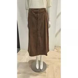 매장정품 PLASTIC ISLAND 플라스틱 아일랜드 코듀로이 앞오픈 A라인스커트 PR4WS661 792070