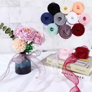 쉬폰 오간자리본 4cmx9M 끈 청청잡리본 선물 포장