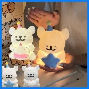 몰타 야간 조명 귀여운 라인 개 액션 피규어 야간 램프 수집 모델 인형 만화 방 장식 장난감 성인 어린이