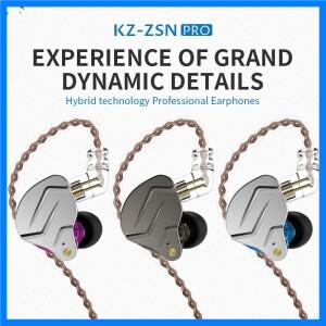 KZ ZSN PRO 1BA+1DD 하이브리드 이어폰 HIFI DJ Monito 러닝 스포츠 이어폰 이어버드 KZ ZS10 PRO AS10 KZ