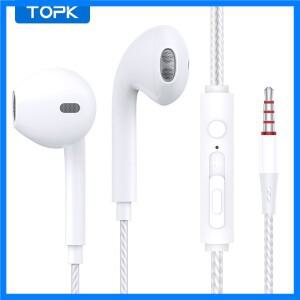 TOPK F20 3.5mm 인 이어 헤드폰 HiFi 사운드 품질 마이크 타입 C 잭 이어폰 오리지널 하이 퀄리티 헤드셋