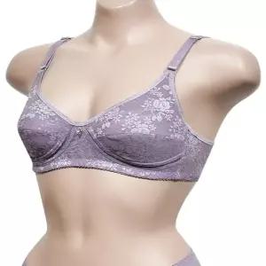 플로럴 고급스러운 오가닉 코튼 풀컵 여성 B컵 브라 (WFJ6AY5)