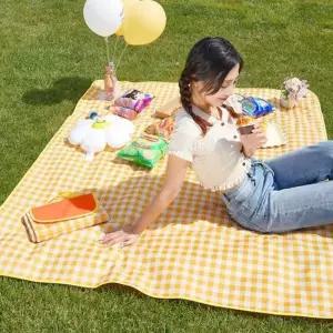 체크 방수매트 1인용 돗자리 대형 나들이 돗자리