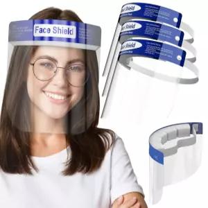 네이션 페이스 쉴드 10팩 여성 남성 및 용 투명 플라스틱 김서림 방지 경량 재사용 가능 마스크 편안한