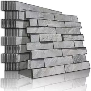 3D 벽 패널 벽지 필 앤 스틱 자가 접착 벽돌 클래딩 PVC 벽지용 방수 PE 폼 거실 침실 10개 30 x 30cm.