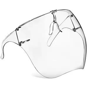 안경 4팩이 포함된 페이스 쉴드 김서림 방지 투명 마스크 풀 프로텍션 스플래시 가드 재사용 가능한 통기성