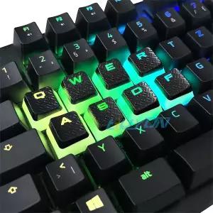 MX 체리 스위치 Cor.sair K100 및 K70PRO 키보드용 흑백 푸딩 키캡 10개