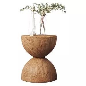 통나무 편백나무 원형 타입 사각 보조의자 스툴 의자 받침대