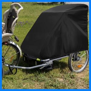 자전거 트레일러 커버 옥스포드 원단 방수 애완동물 자전거 트레일러 보관 야외 방진 방풍 보호대
