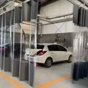 투명방수포 세차장 천막 분리 커튼 바람막이 방풍 가림막 투명 공간 세차