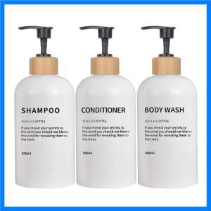 3 팩 비누 디스펜서 샴푸 및 컨디셔너 디스펜서 바디 워시 샤워 병 리필 가능 로션 디스펜서 병