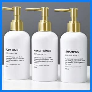 골드 펌프가 포함된 리필용 샤워 비누 병 욕실 장식 업그레이드를 위한 샴푸 및 컨디셔너 비누 디스펜서