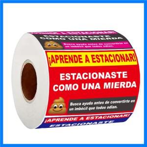 160 Pcs 재미 있은 스페인어 주차 경고 스티커 유머러스 한 자동차 알림 라벨 차량용 자체 접착 자동차 스