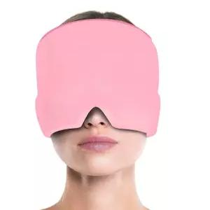 두피 아이스팩 쿨링 머리찜질 모자 블루 헤드커버 단층