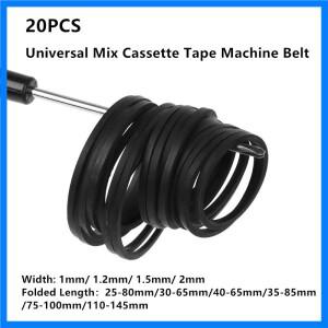 20개 유니버셜 믹스 카세트 테이프 기계 벨트 레코더 워크맨 CD DVD 드라이브 1.2/1.5/2mm 모듬 사각형 고
