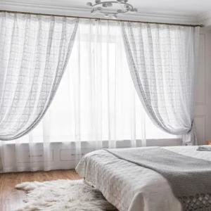 코바늘커튼 레트로 코튼 엔틱 베이지 커텐 꽃무늬