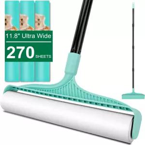 애완동물 털을 위한 케판타 대형 보푸라기 롤러 11.8인치 와이드 자이언트 53인치 롱 핸들 바닥 카펫 소파