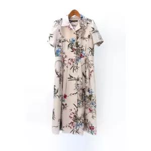 비꼴리끄 린넨 프린트 스포츠카라 원피스 926088