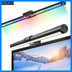 LED 책상 램프 모니터 스크린 라이트 바 RGB 컴퓨터 분위기 양면 조명 작업 공부 읽기 게임 디밍 조명