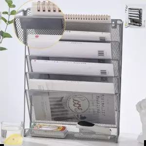 선반걸이 철제 5단 파티션 수납포켓 선반 걸이 사무실 서류