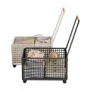 폴딩와이어바스켓 철제 대형 캠핑 보관함 물류 주방 폴딩바스켓 수납 다용