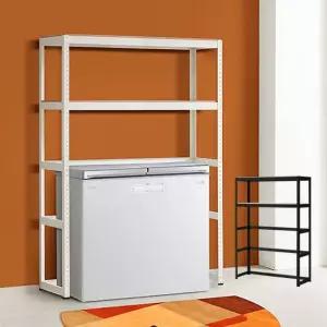 다용도 조립식 2단 철제선반 베란다 수납선반 활용도 높은 스탠드형 진열장 선반장 김치냉장고앵글 조립 베란다
