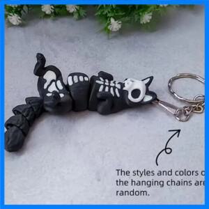 개인화 된 해골 고양이 인쇄 3D 장난감 키 체인 배낭 자동차 매력에 적합 놀라운 크리스마스 및 할로윈 선