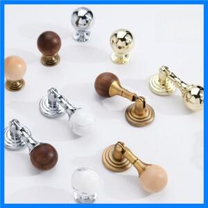 빈티지 스타일의 주방 캐비닛 도어 핸들 호두나무 서랍 옷장 신발장 단일 구멍 손잡이 원형 볼 가구 하드웨