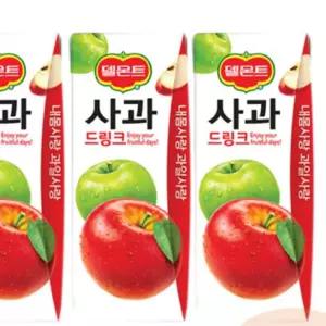 (사과 190mlx32팩) 델몬트 과즙주스/개별/간식/소풍/드링크팩/유아/아기/키즈/드링크/음료수/어린이/쥬스