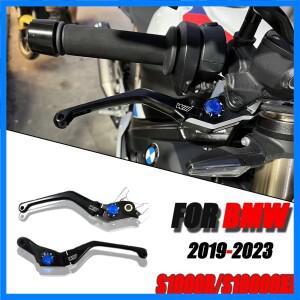 CNC 알루미늄 접이식 조정 브레이크 클러치 레버 M 로고 오토바이 BMW S1000R S1000XR 2019-2023e 용 핸드