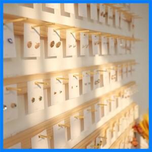 쥬얼리 나무 벽 걸이 디스플레이 스탠드 골드 실버 후크 귀걸이 목걸이 주최자 스토리지 홀더 상점 벽 마운