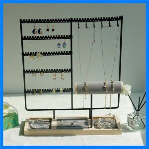 쥬얼리 진열대 귀걸이 반지 목걸이 시계 쥬얼리 선반 정리대 팔찌 스탠드 홀더 후크 보관함 쥬얼리 트레이