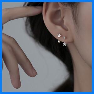 925 실버 스타 플래시 크리스탈 여름 작은 신선한 여성 2022 새로운 유행 성격 귀걸이