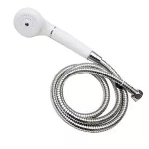 메탈 샤워기세트 2M 화이트 수압상승 절수샤워기 욕실
