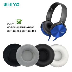 [호환품]Whiyo-소니호환 MDR V100 XB200 헤드폰용 교체 이어 패드 듀얼 헤드셋 슬리브 쿠션 커버 컵