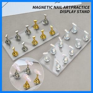 마그네틱 네일 거치대 가짜 네일 팁 연습 스탠드 크리스탈 베이스 거치대 네일 아트 디스플레이 아트 살롱