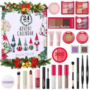 메이크업 어드벤트 캘린더 2025, 24일 크리스마스 카운트다운 깜짝 선물 키트, 여성 소녀 청소년을 위한 24개의 뷰티 박스가 포함된 홀리데이 페스티벌 코스메틱 스타터 세트