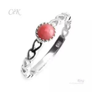 클루아조네코리아 은반지 스터링실버 산호 CeK R5288