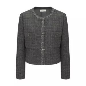 매장정품 JIGOTT 지고트 울 블렌드 메탈 포인트 트위드 재킷GRAA0JKR71 793421