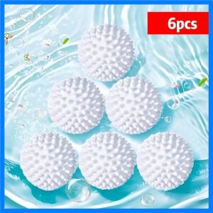 6pcs 실리콘 세탁 공 안티 파울 링 드럼 세탁 공 세탁 세탁 재사용 가능한 필수 청소 용품