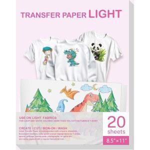 [미국배송] 잉크젯 및 레이저젯 프린터용 열 전사 용지(20매 8.5