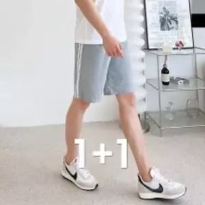 1+1 GAA M501M 커플 남자 2줄 5부 트레이닝 반바지