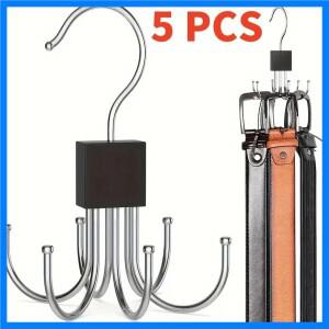 5/1 PCS 스토리지 행거 후크 멀티 클로 가방 금속 벨트 랙 주최자 브래지어 넥타이 스카프 가정용 옷장 액