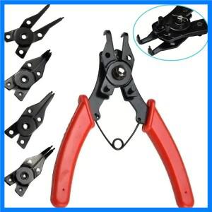 다기능 서클립 플라이어 세트 스냅 링 플라이어 멀티 크림프 탈착식 플라이어 헤드 고정 서클립 플라이어