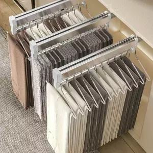 바지걸이대 치마 옷걸이 블랙깊이 전면 정리 30cm 드레스룸 청바지 전용